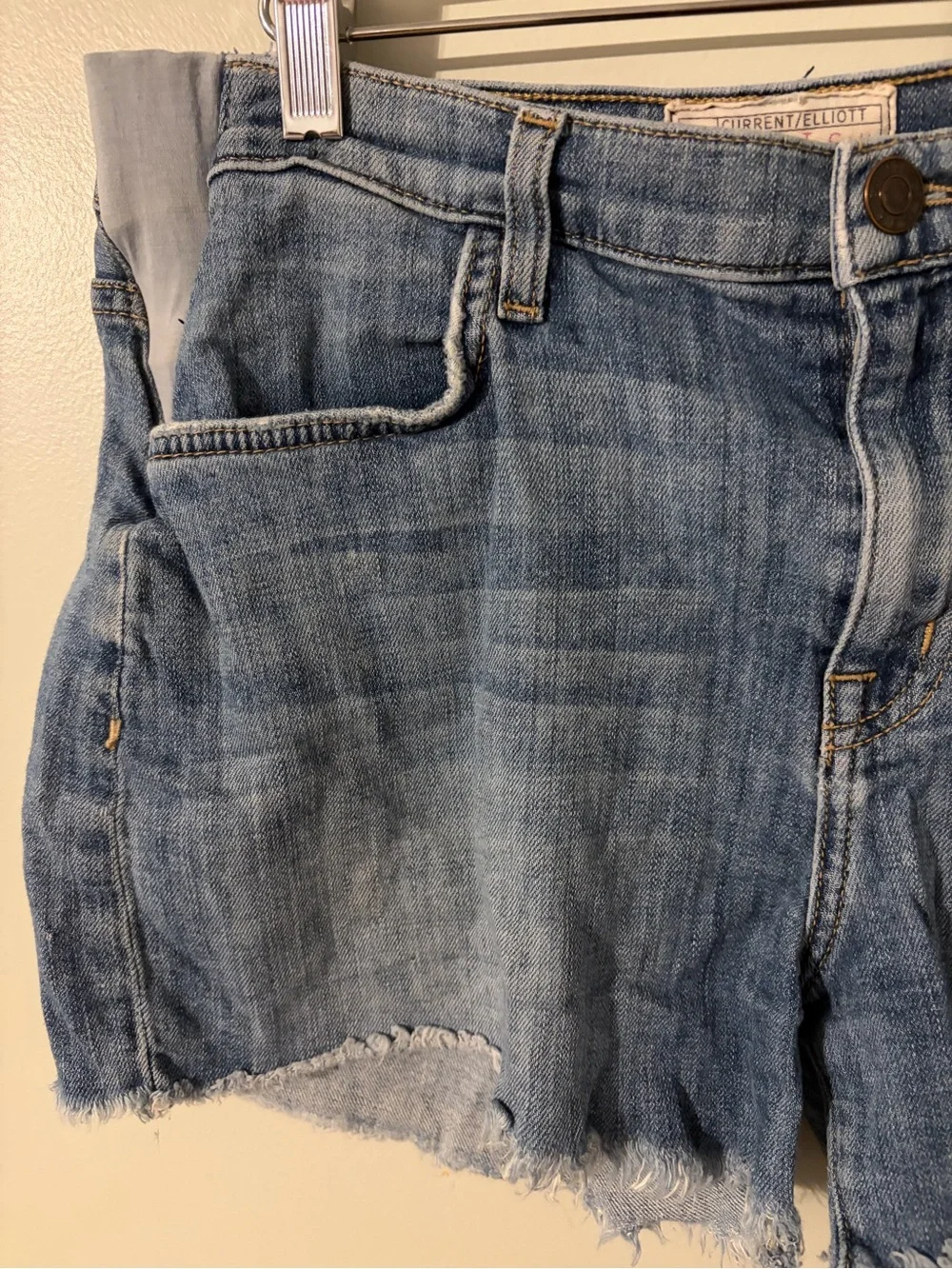 Hatch maternity current/elliot Denim Cutoff Shorts - Light Blue 28